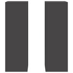 vidaXL Support de Plante 2 Pièces Noir 24 x 24 x 75 cm Acier