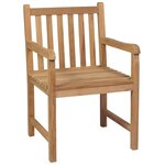 vidaXL Chaises de jardin lot de 8 avec coussins beige Bois teck solide