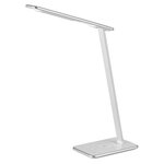 Lampe de bureau LED Orbit, Puissance 10W, Durée  35 000h, Station de charge à induction, Blanc / Argent