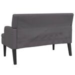 vidaXL Banc avec dossier gris 112x65 5x75 cm similicuir