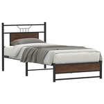 vidaXL Cadre de lit sans matelas chêne marron 90x200cm bois ingénierie