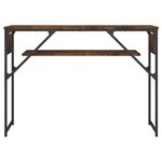 vidaXL Table console avec étagère chêne fumé 105x30x75 cm