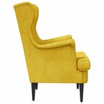 vidaXL Fauteuil Jaune Velours