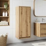 vidaXL Meuble de lavabo mural Chêne artisanal 35 x 20 x 81 cm