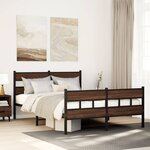 vidaXL Cadre de lit sans matelas avec tête de lit et pied de lit