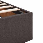 vidaXL Cadre de lit avec matelas Marron foncé 100 x 200 cm tissu