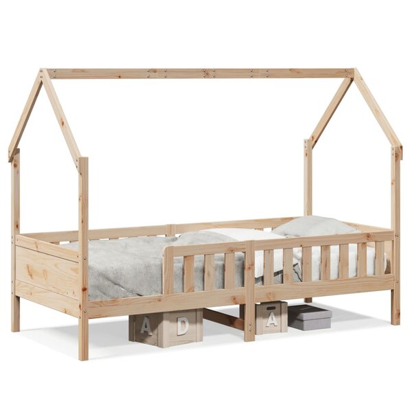 vidaXL Cadre de lit d'enfants forme de maison sans matelas pin