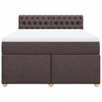 vidaXL Sommier à lattes de lit avec matelas Marron foncé 140x190 cm
