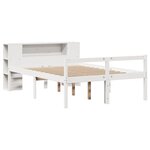 vidaXL Lit bibliothèque sans matelas blanc 135x190 cm bois pin massif