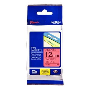 Rruban tze-431 largeur: 12 mm noir / rouge brother