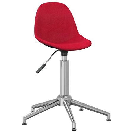 vidaXL Chaise pivotante de salle à manger Rouge bordeaux Tissu