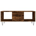 vidaXL Table basse Chêne fumé 90x50x36 5 cm Bois d'ingénierie