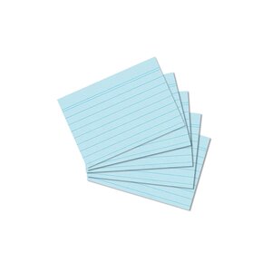 Pqt de 100 Fiches bristol 170g format A8 ligné Bleu HERLITZ