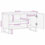 vidaXL Meubles et étagères de rangement pour médias Blanc et Noir