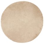 vidaXL Tapis en fausse Tafalla Beige Ø 100 cm Polyester