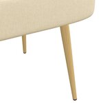 vidaXL Banc rembourré avec dossier Crème 110 x 60 x 76 cm Polyester