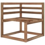 vidaXL Canapé d'angle palette de jardin Marron Bois de pin imprégné