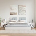 vidaXL Tables de chevet 2 Pièces Blanc 40x30x40 cm Bois de pin solide