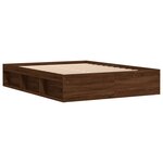 vidaXL Cadre de lit chêne marron 140x200 cm