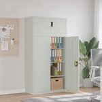 vidaXL Classeur gris clair 90x40x180 cm acier