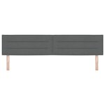 vidaXL Tête de lit Hauteur réglable Manuel Gris foncé 200 cm tissu