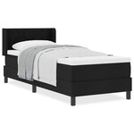 vidaXL Lit boxspring avec matelas avec matelas Noir 80 x 200 cm