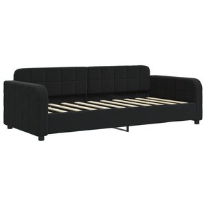 vidaXL Lit de repos sans matelas noir 90x190 cm velours