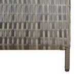 vidaXL Cloison de séparation 3 panneaux gris résine tressée