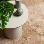 vidaXL Tapis shaggy à poils longs NAVARRA beige 120x120 cm polyester