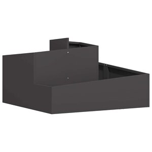 vidaXL Cache-pot de jardin Noir 80 x 80 x 50 cm Acier laminé à froid