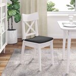 vidaXL Coussins de siège 4 Pièces Gris foncé 40 x 40 x 3 cm