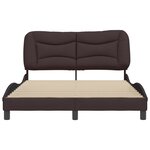 vidaXL Cadre de lit sans matelas Hvar marron foncé 120x200 cm tissu