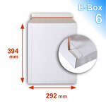 Lot de 50 enveloppes carton b-box 6 blanc format 292x374 mm