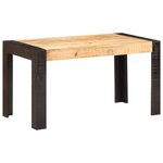 vidaXL Table de salle à manger 140x70x76 cm Bois de manguier brut