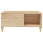 vidaXL Table basse chêne sonoma 80x80x36 5 cm bois d'ingénierie