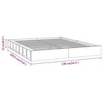 vidaXL Cadre de lit 120x190 cm Petit double Bois massif