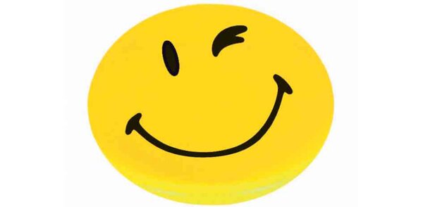 Paquet de 8 Happy Aimant 'Smiley' Rond 20 mm Jaune FRANKEN