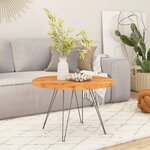 vidaXL Dessus de table Ø70x2 5 cm rond bois massif d'acacia