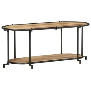 vidaXL Meuble TV 100x42x40 cm bois massif de manguier brut