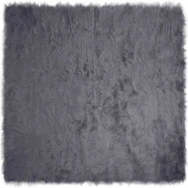 vidaXL Tapis en fausse Tafalla Anthracite 200 x 200 cm Polyester