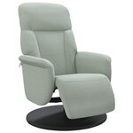 vidaXL Fauteuil inclinable avec repose-pied gris clair velours