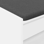 vidaXL Banc d'entrée Blanc 83 x 38 x 45 cm Bois Ingénierie et Tissu