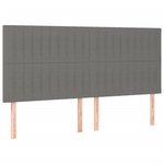 vidaXL Sommier à lattes de lit avec matelas Gris foncé 180x200cm Tissu