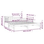 vidaXL Lit coulissant Noir 2x(80x200) cm Bois de pin massif