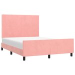 vidaXL Cadre de lit sans matelas rose 140x190 cm velours