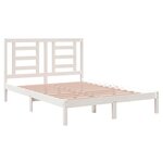 vidaXL Cadre de lit sans matelas blanc 140x200 cm bois de pin massif