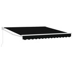 vidaXL Auvent Rétractable Noir 350 x 250 cm Polyester et Aluminium
