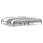 vidaXL Cadre de lit sonoma gris 180x200 cm bois d'ingénierie et métal