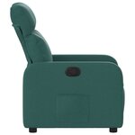 vidaXL Fauteuil inclinable Vert foncé Tissu