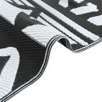 vidaXL Tapis d'extérieur Géométrique ARAKIL Noir et Blanc 400 × 300 cm